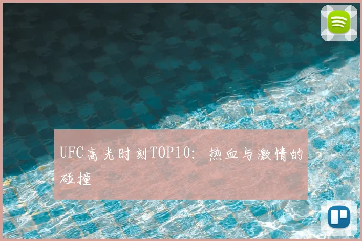 UFC高光时刻TOP10：热血与激情的碰撞